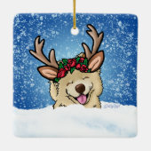 Chow Reindeer Ceramic Ornament (Achterkant)