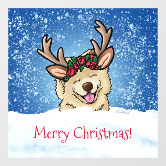 Chow Reindeer Window Cling Raamsticker (Vel)