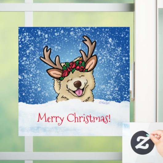 Chow Reindeer Window Cling Raamsticker (Huis)