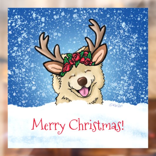 Chow Reindeer Window Cling Raamsticker (Vel 2)