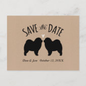Chow Silhouetten Bruiloft Save the Date Aankondigingskaart (Voorkant)