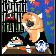 CHOW SUSHI Furoshiki wikkeldoek of bandana