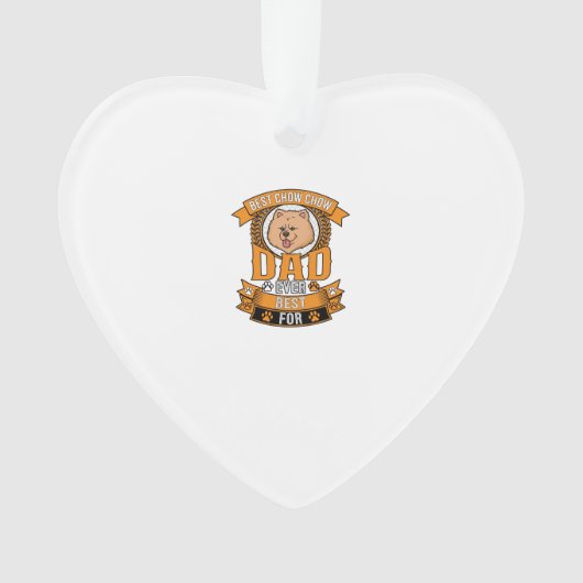 Chow Vader Hond Ever Krans Pootafdrukken Ornament (voorkant)