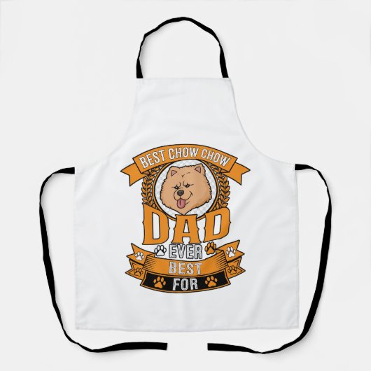 Chow Vader Hond Ever Krans Pootafdrukken Schort (Voorkant)