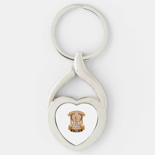 Chow Vader Hond Ever Krans Pootafdrukken Sleutelhanger (Voorkant)