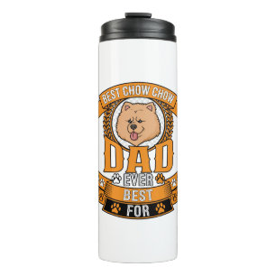 Chow Vader Hond Ever Krans Pootafdrukken Thermosbeker