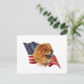 Chow vlag briefkaart (Staand voorkant)
