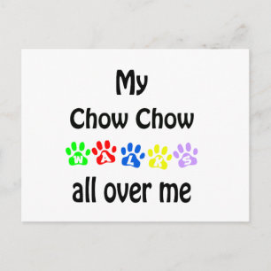 Chow wandelingen ontwerp briefkaart
