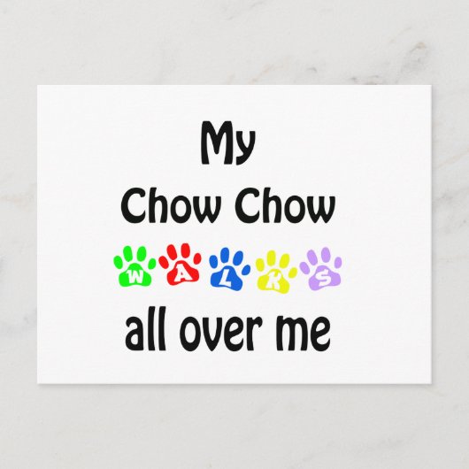 Chow wandelingen ontwerp briefkaart (Voorkant)
