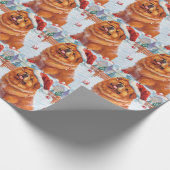 Chow Winter Wonderland Kerstvreugde Cadeaupapier (Hoek)