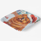 Chow Winter Wonderland Kerstvreugde Papieren Bordje (Gebogen)