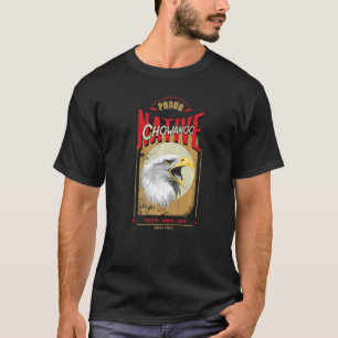 Chowanoc Inheemse Amerikaanse Adelaar Spirit Vinta T-shirt