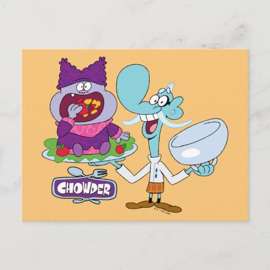 Chowder en Mung Daal Briefkaart (Voorkant)
