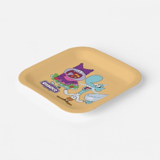 Chowder en Mung Daal Papieren Bordje (Gebogen)