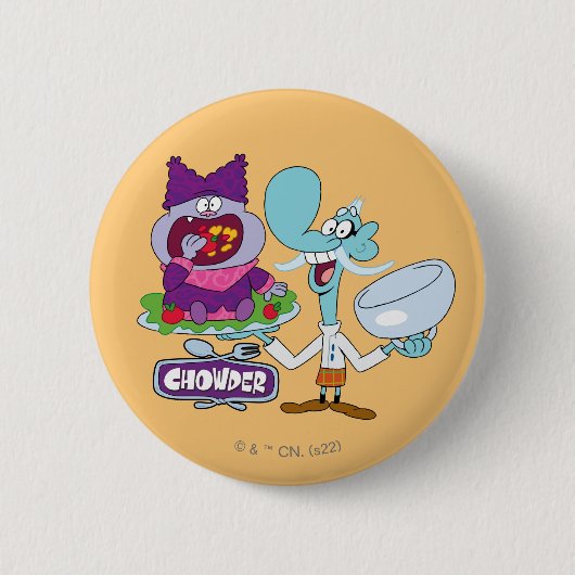Chowder en Mung Daal Ronde Button 5,7 Cm (Voorkant)
