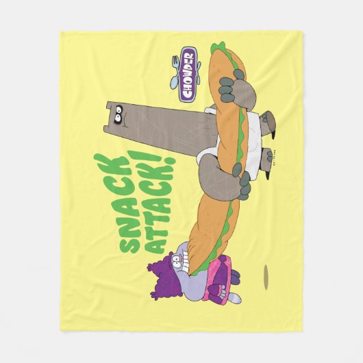 Chowder en Shnitzel Fleece Deken (Voorkant)