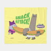 Chowder en Shnitzel Fleece Deken (Voorkant (Horizontaal))