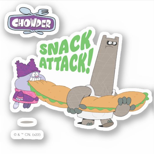 Chowder en Shnitzel Sticker (Voorkant)