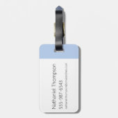 Chowder met vork en mes bagagelabel (Achterkant verticaal)