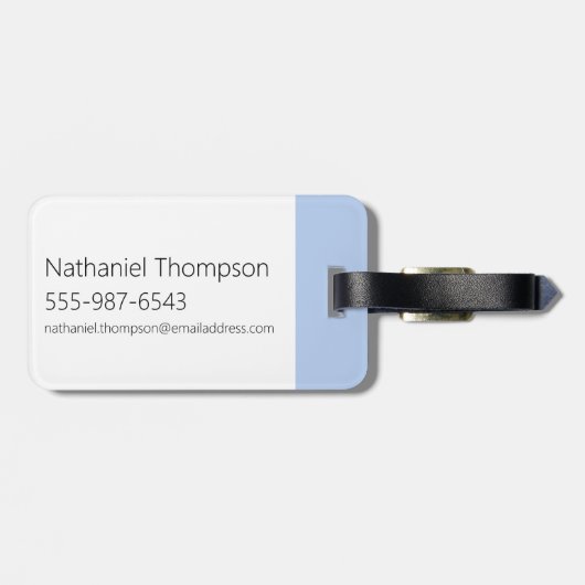 Chowder met vork en mes bagagelabel (Achterkant horizontaal)