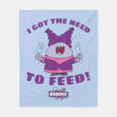 Chowder met vork en mes fleece deken (Voorkant)