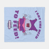 Chowder met vork en mes fleece deken (Voorkant (Horizontaal))