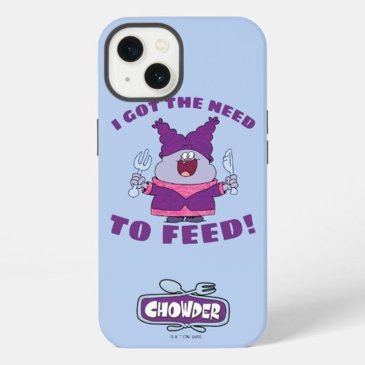 Chowder met vork en mes iPhone hoesje (Achterkant)