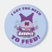 Chowder met vork en mes magneet (Voorkant)