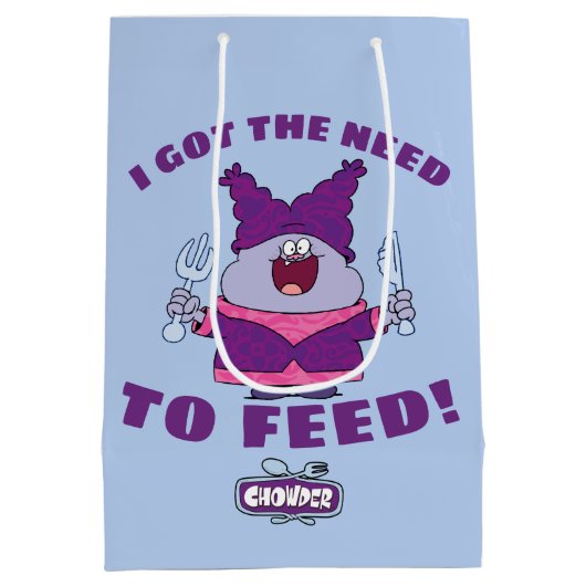 Chowder met vork en mes medium cadeauzakje (Achterkant)