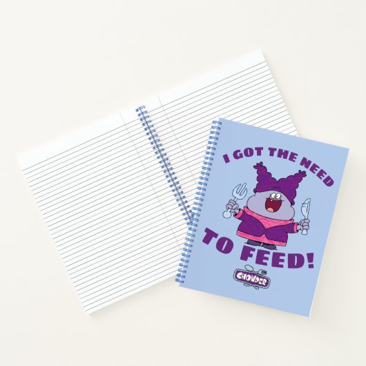 Chowder met vork en mes notitieboek (Binnen)