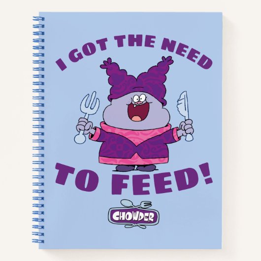 Chowder met vork en mes notitieboek (Voorkant)