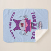 Chowder met vork en mes sherpa deken (Voorkant (horizontaal))