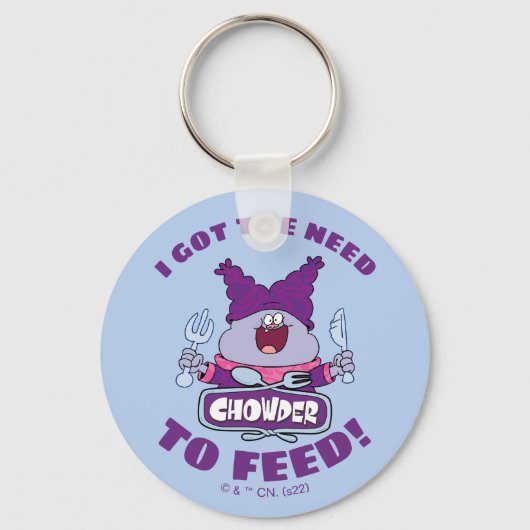 Chowder met vork en mes sleutelhanger (Voorkant)