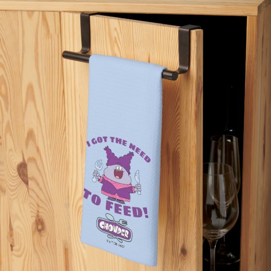 Chowder met vork en mes theedoek (Derde Gevouwen)