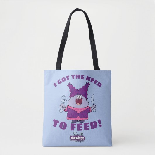 Chowder met vork en mes tote bag (Voorkant)