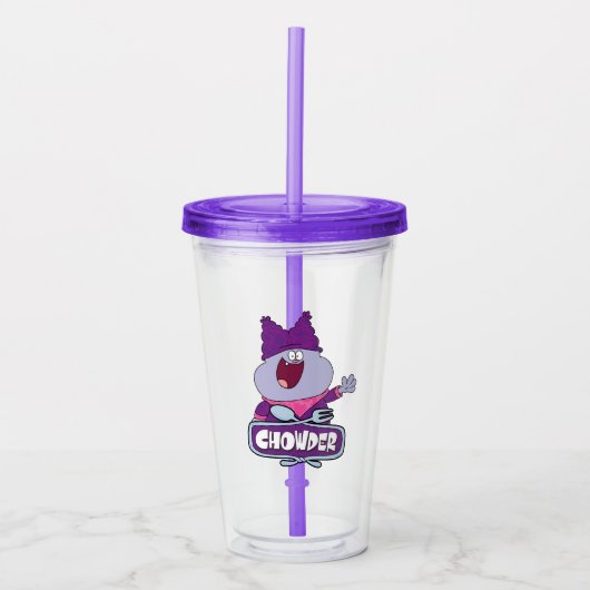 Chowder Waving Acryl Drinkbeker (Voorkant)