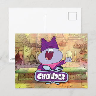 Chowder Waving Briefkaart