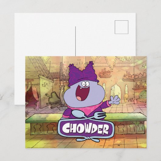 Chowder Waving Briefkaart (Voorkant / Achterkant)