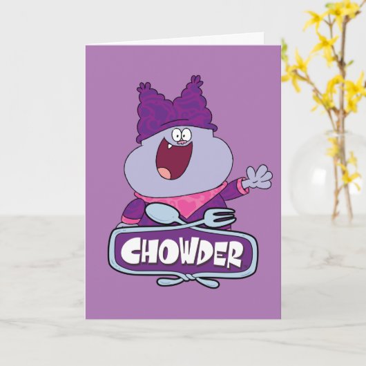 Chowder Waving Kaart (Gele Bloem)