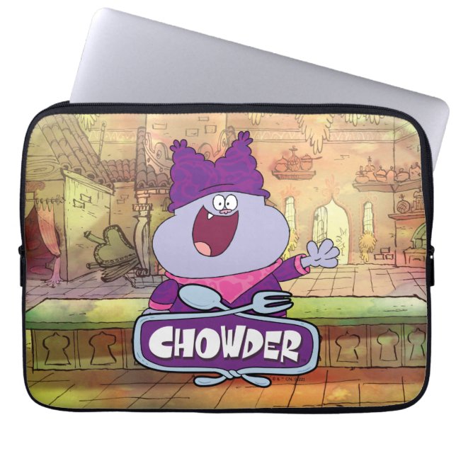 Chowder Waving Laptop Sleeve (Voorkant)