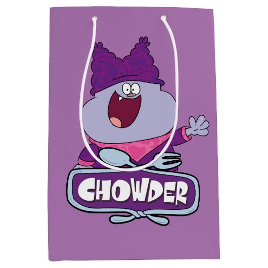 Chowder Waving Medium Cadeauzakje (Voorkant)