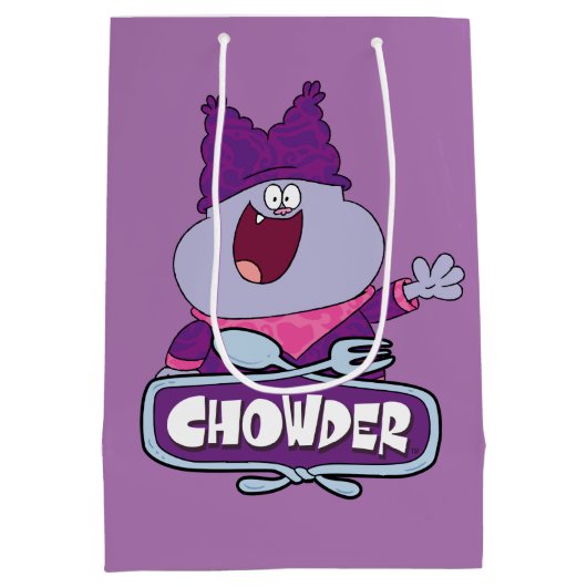 Chowder Waving Medium Cadeauzakje (Achterkant)