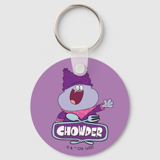 Chowder Waving Sleutelhanger (Voorkant)