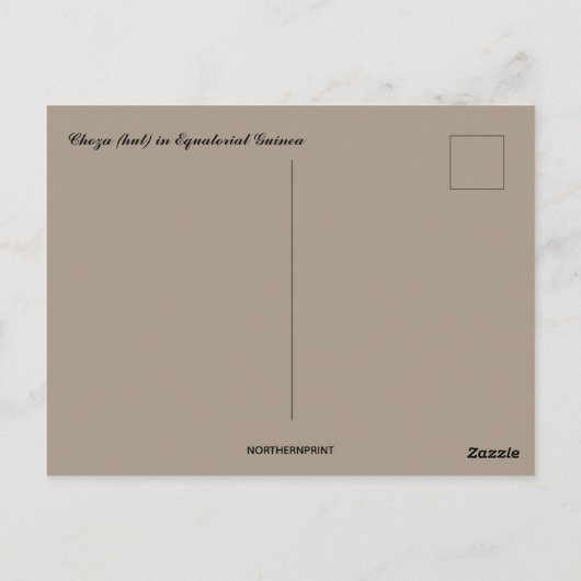 Choza of Hut in Equatoriaal-Guinea Briefkaart (Achterkant)