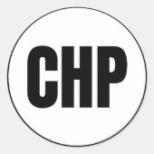 CHP - Circle Hot Springs Klassieke ronde Sticker (Voorkant)