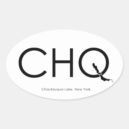 CHQ ovale Sticker (Voorkant)