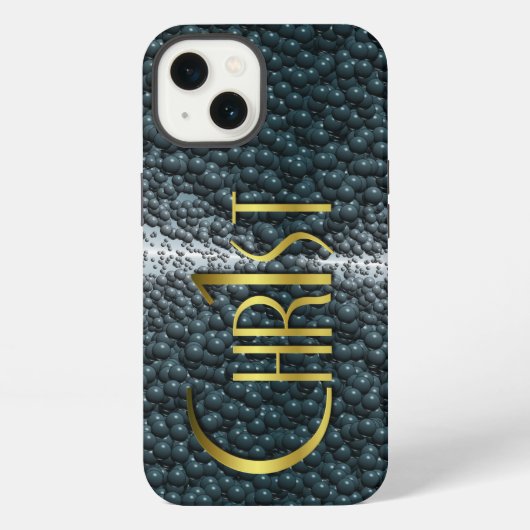 Chr1st - Goud op Stalen Bubbles iPhone Hoesje (Achterkant)