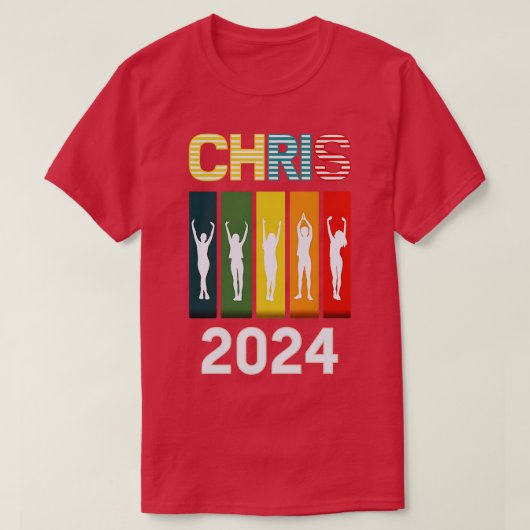 Chris 2024 Chris Gepersonaliseerde voornaam voor M T-shirt (Design voorkant)