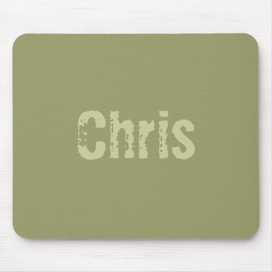 Chris Army Green Mousepad Muismat (Voorkant)