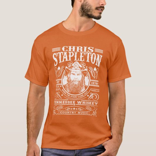 Chris Arts Stapleton Singer Outfits Music Outlaws  T-shirt (Voorkant)
